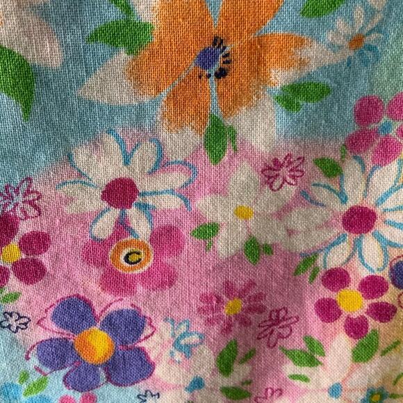 Crest Cotton Uniform Tops Womens S Floral AOP Bohemian Casual Summer Workwear - Picture 8 of 9